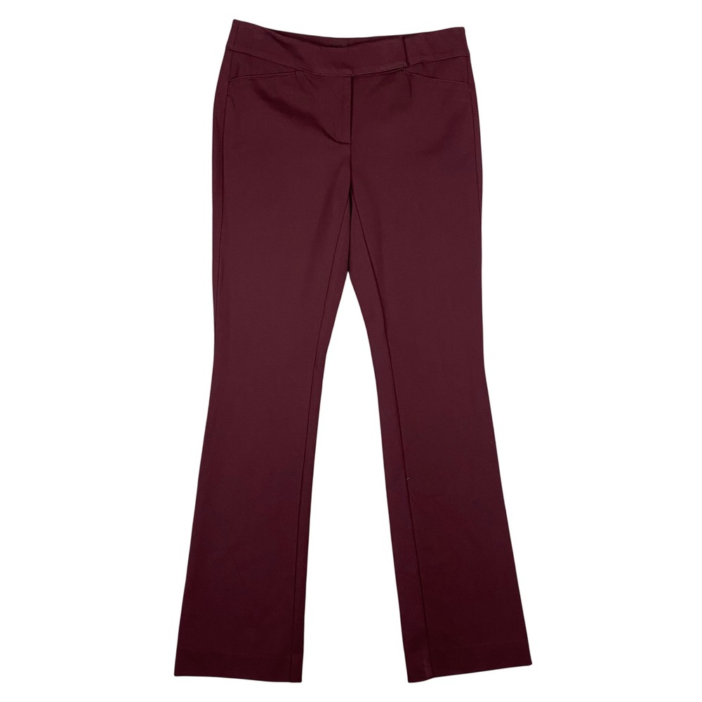 White House Black Market Boot Cut Stretch Dress Pants‎ Womens 4R Wine Purple
